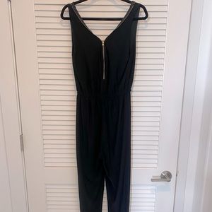 Black with gold zippers jumpsuit size 8